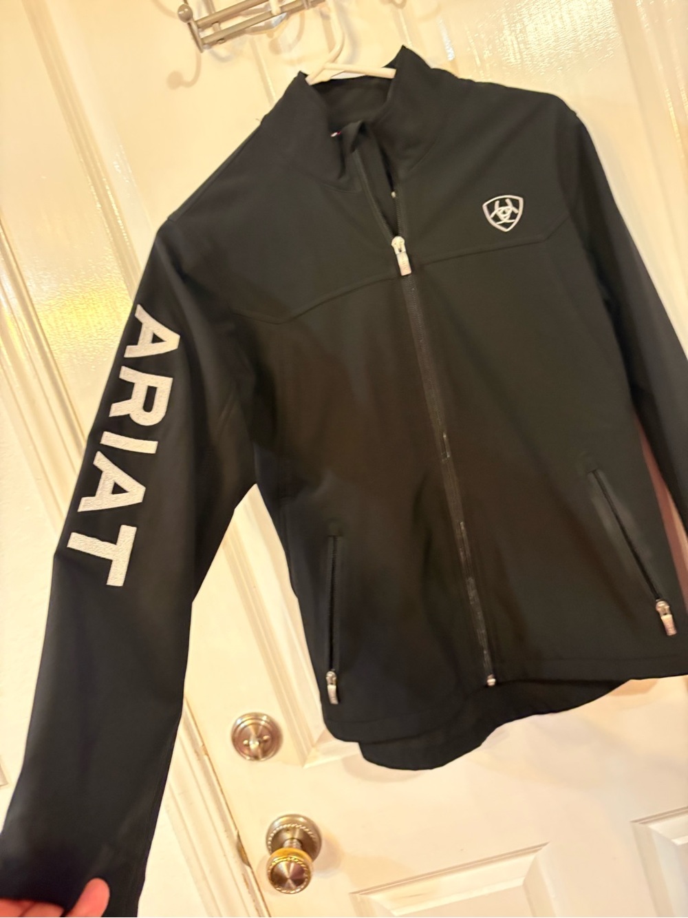 Ariat Black Lightweight Softshell Jacket with Sleeve Logo